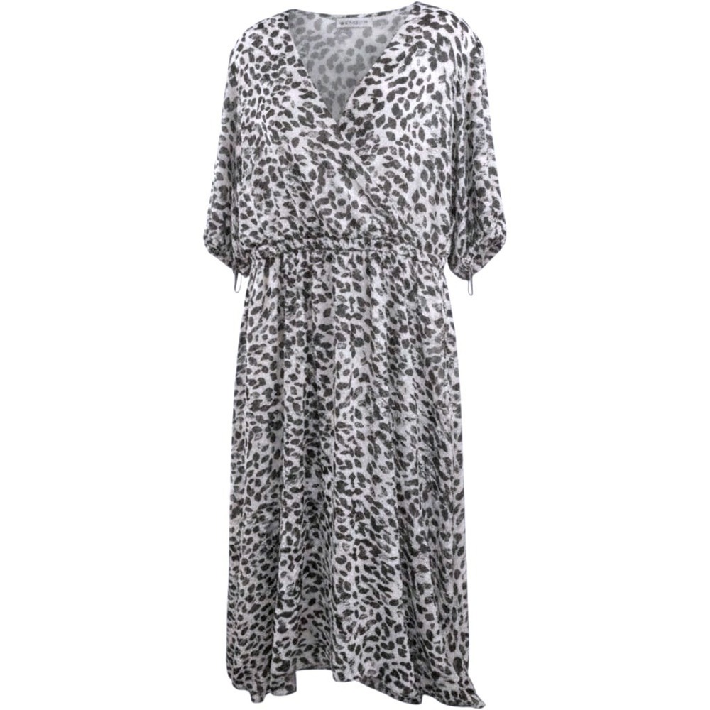 Lane Bryant~Brushstroke Crossover High-Low Maxi Dress~Plus Size 18 ~ White/Black